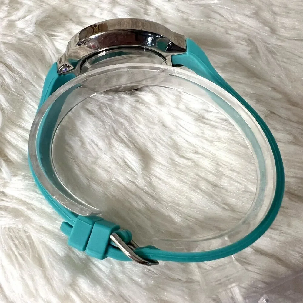 RUMBA TIME for American Eagle Outfitters Women's Watch Teal /Aqua Silicone Band